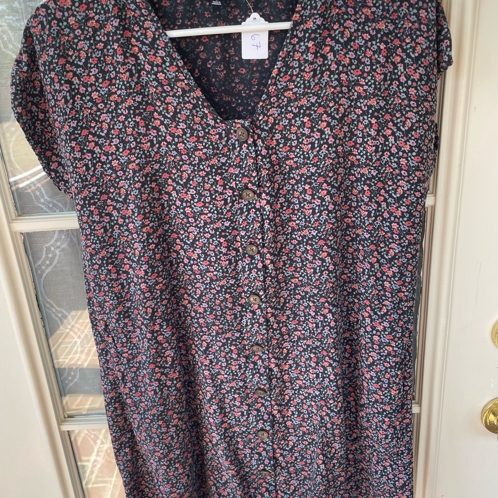 🌙 Madewell Floral Button Front Top Size S 🖤 Ditsy Micro Floral Boho Blouse